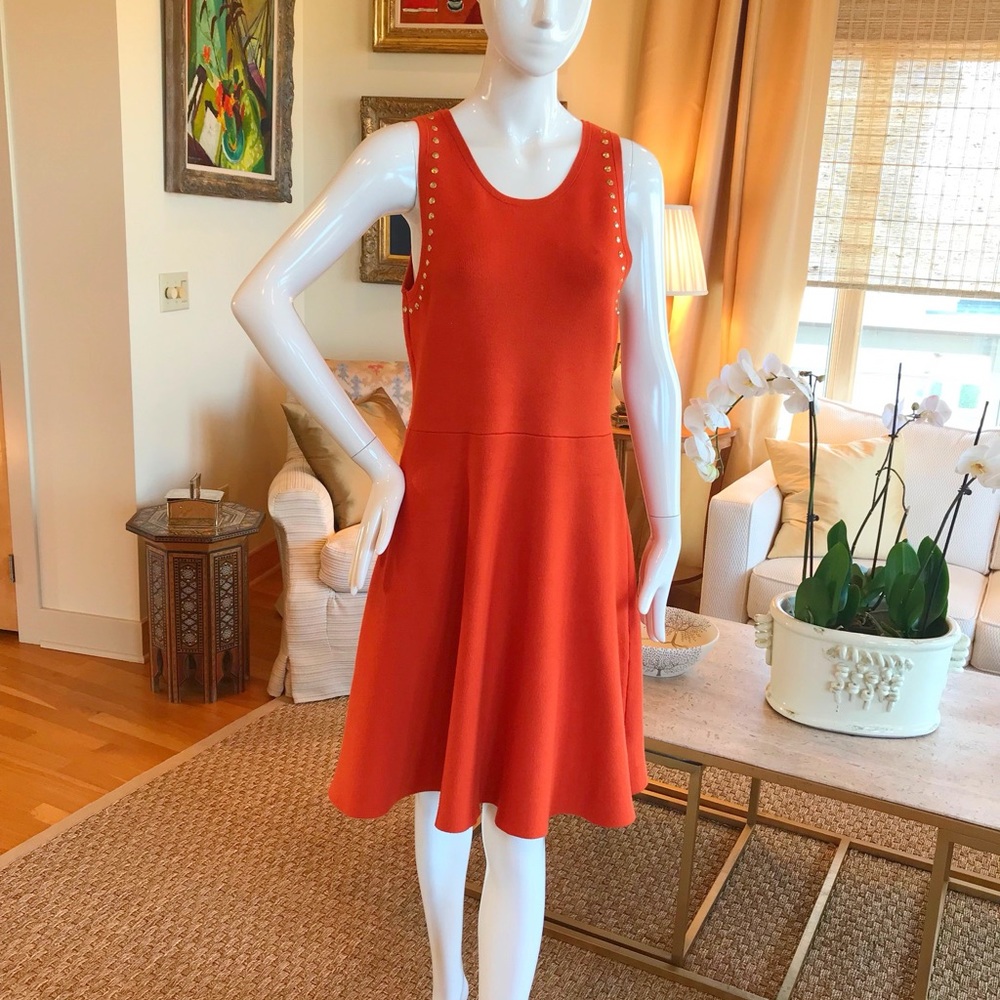 Michael Kors Studded Sleaveless Cocktail Dress